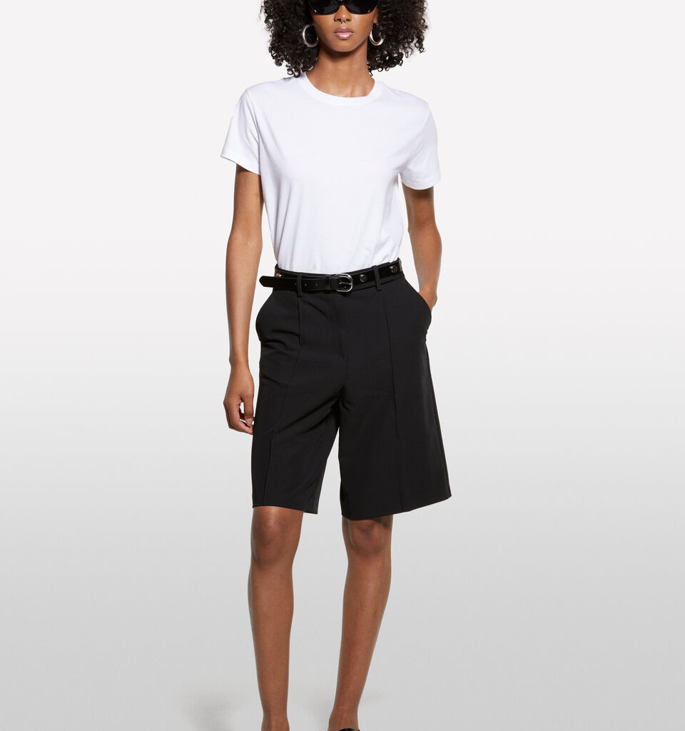 T-shirt boxy fit branca - t-shirt de manga curta para mulher - Branco | Sisley image number 1